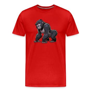 Gorilla ma - Männer Premium Bio T-Shirt - Rot - Vorne - Damien (186cm)