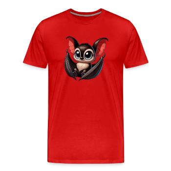 Bat young - Men's Premium Organic T-Shirt - red - Front - Damien (186cm)