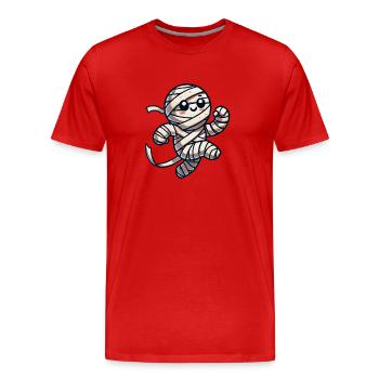mummy comic - Men's Premium Organic T-Shirt - red - Front - Damien (186cm)