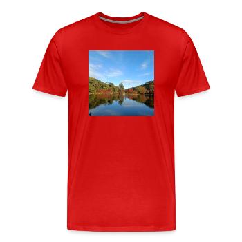 Vue sur le lac - T-shirt bio Premium Homme - rouge - Devant - Damien (186cm)