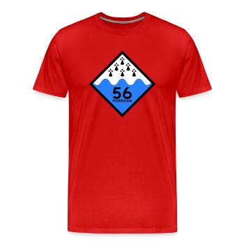 Morbihan - T-shirt bio Premium Homme - rouge - Devant - Damien (186cm)