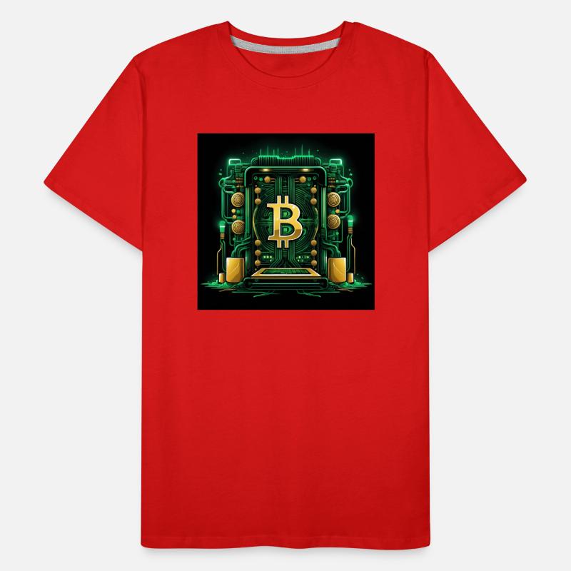 Bitcoin Krypto Crypto to the Moon Geschenk CPU Männer Premium Bio T-Shirt