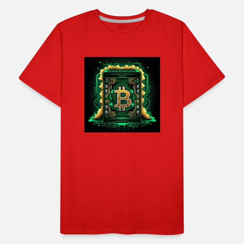 Bitcoin Krypto Crypto to the Moon Geschenk CPU Männer Premium Bio T-Shirt