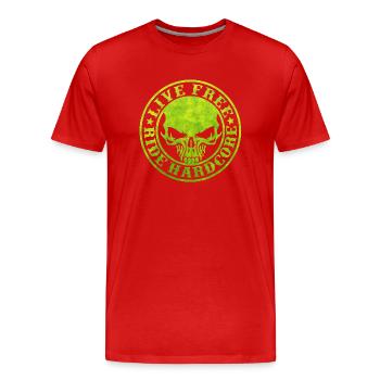 Motorrad Motorrad Rebel Legend Ride Vintage Geburtstag - Männer Premium Bio T-Shirt - Rot - Vorne - Damien (186cm)