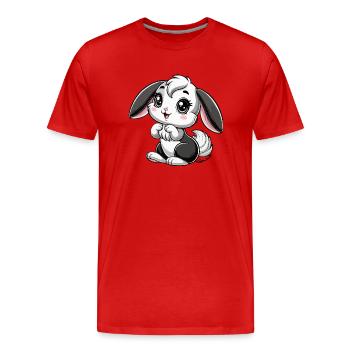 Girl rabbit - Men's Premium Organic T-Shirt - red - Front - Damien (186cm)