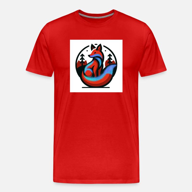 Wandelfuchs - Männer Premium Bio T-Shirt - Rot