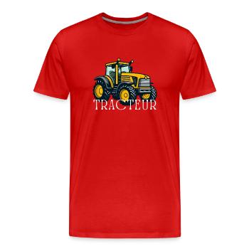 Tractor / tractor / tractor - Men's Premium Organic T-Shirt - red - Front - Damien (186cm)