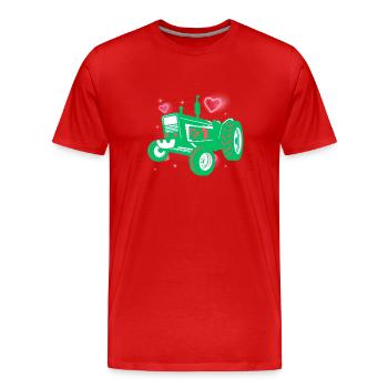 Tractor / tractor / tractor - Men's Premium Organic T-Shirt - red - Front - Damien (186cm)