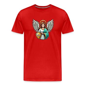 Femme Ange - T-shirt bio Premium Homme - rouge - Devant - Damien (186cm)