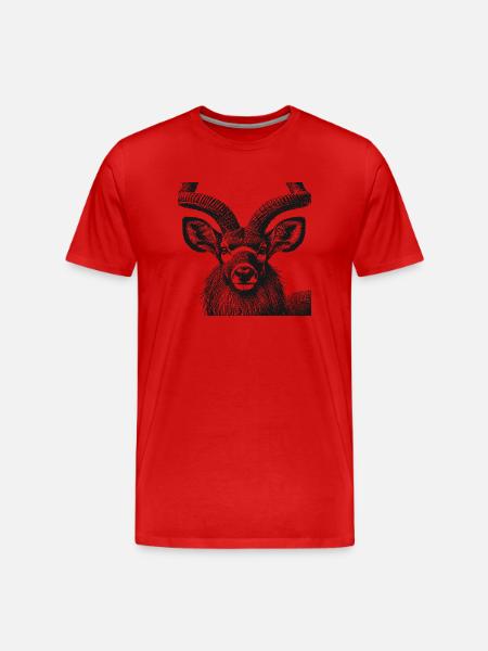 Kudu - Männer Premium Bio T-Shirt - Rot