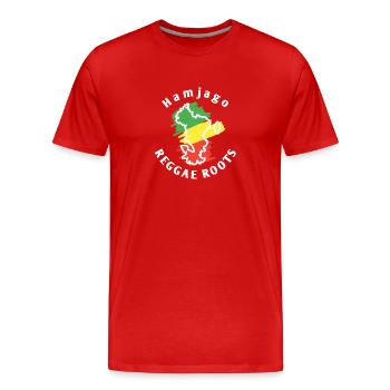 Mayotte_202412 - T-shirt bio Premium Homme - rouge - Devant - Damien (186cm)