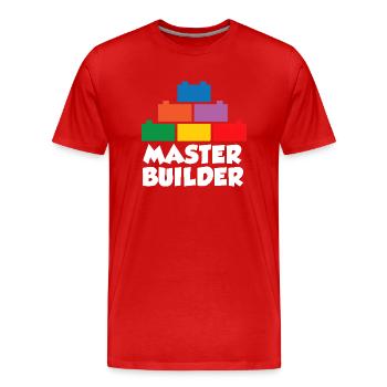 Brick Builder Toys Blocks Clamping Blocks Bricks - Men's Premium Organic T-Shirt - red - Front - Damien (186cm)