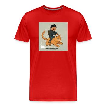 Ride - Men's Premium Organic T-Shirt - red - Front - Damien (186cm)