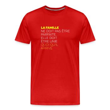 famille - T-shirt bio Premium Homme - rouge - Devant - Damien (186cm)