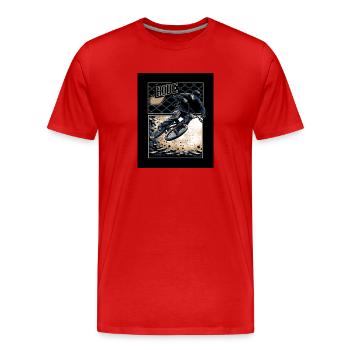 Motard de rue - T-shirt bio Premium Homme - rouge - Devant - Damien (186cm)