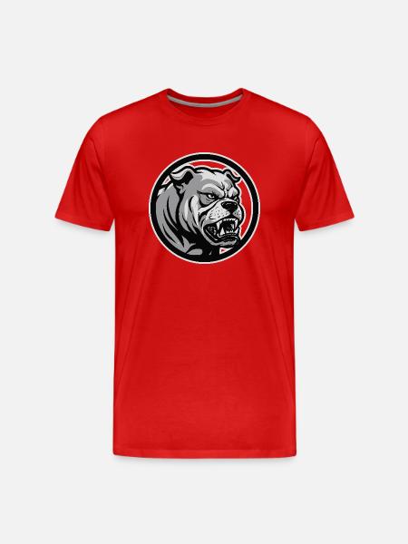Angry Bulldog - Men's Premium Organic T-Shirt - red