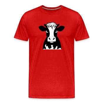 Sassy Cow - Men's Premium Organic T-Shirt - red - Front - Damien (186cm)