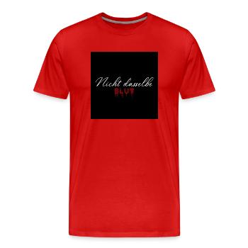 Nicht dasselbe Blut - Männer Premium Bio T-Shirt - Rot - Vorne - Damien (186cm)