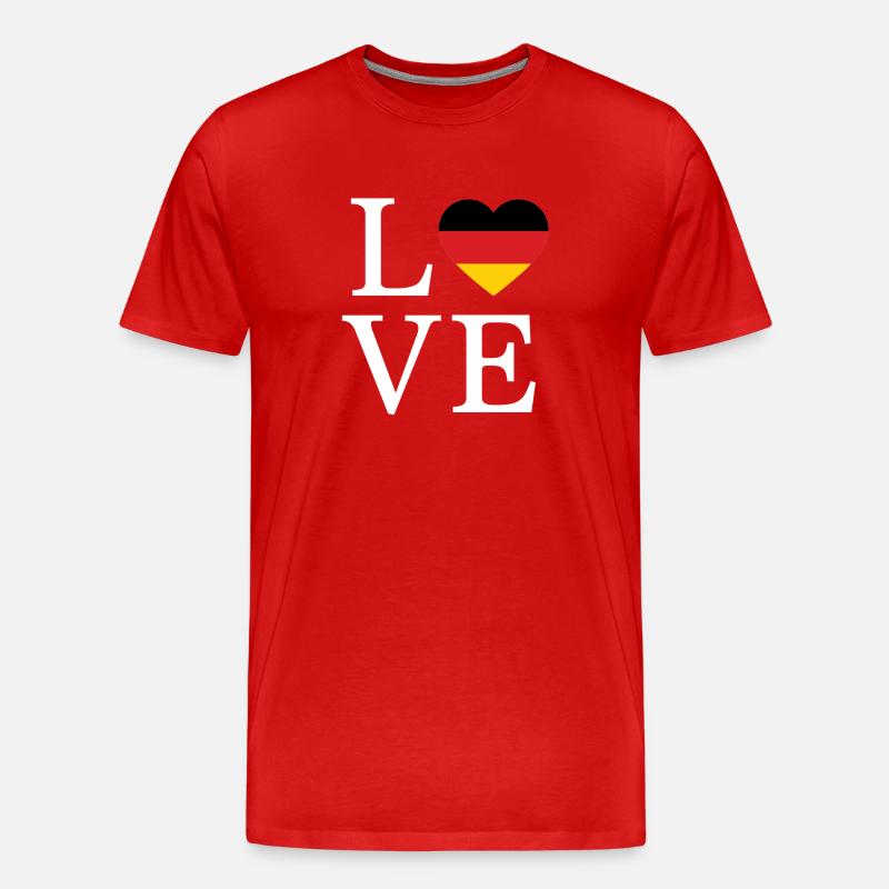 Germany Minimalist Script - Männer Premium Bio T-Shirt - Rot