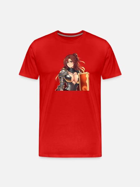 Chevalier d’anime chaud - T-shirt bio Premium Homme - rouge