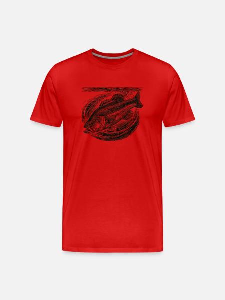 Bass Fishing - Männer Premium Bio T-Shirt - Rot
