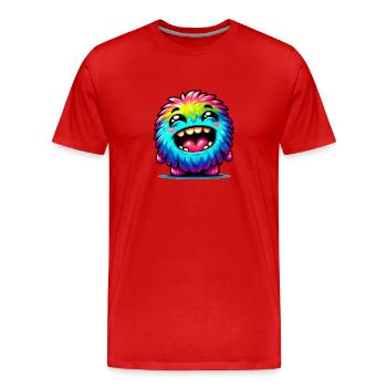 Little cute monster - Men's Premium Organic T-Shirt - red - Front - Damien (186cm)