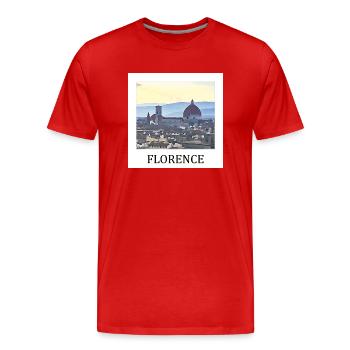Florence - T-shirt bio Premium Homme - rouge - Devant - Damien (186cm)