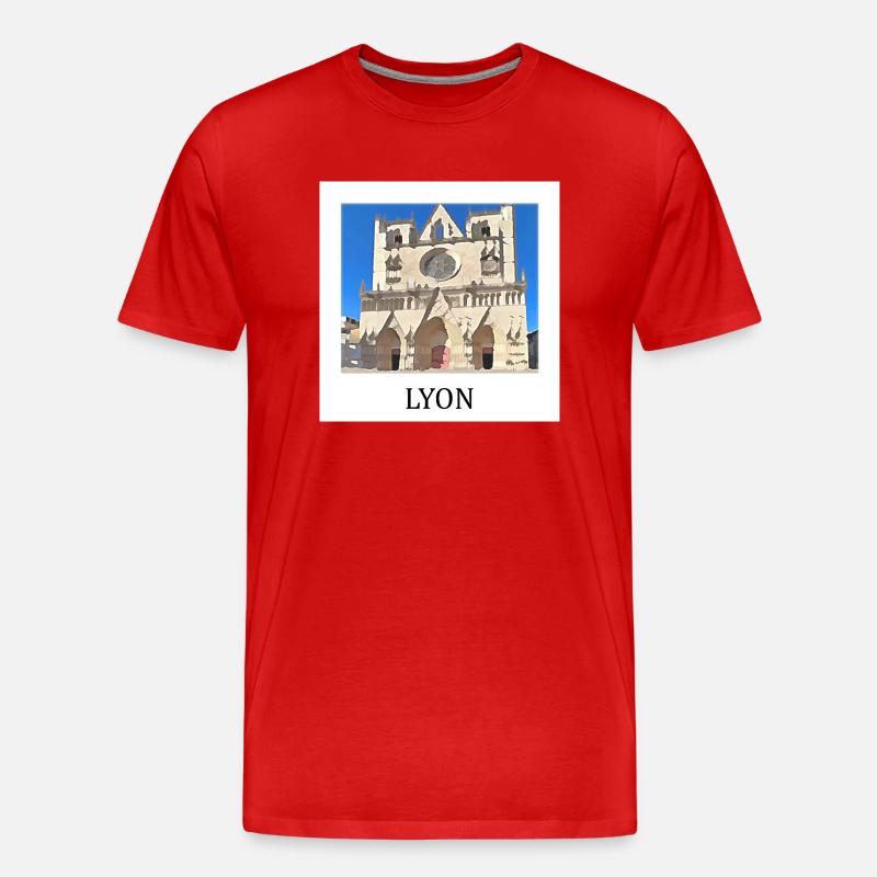 Lyon - Männer Premium Bio T-Shirt - Rot