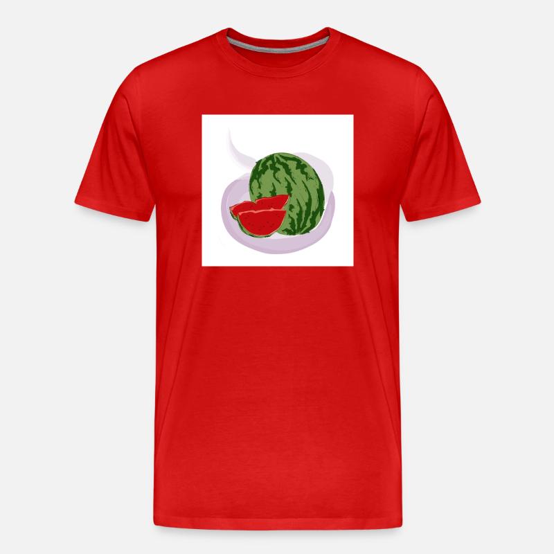Rote Wassermelone - Männer Premium Bio T-Shirt - Rot