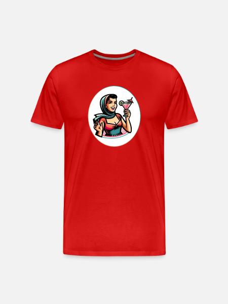 Sixties Woman - Men's Premium Organic T-Shirt - red
