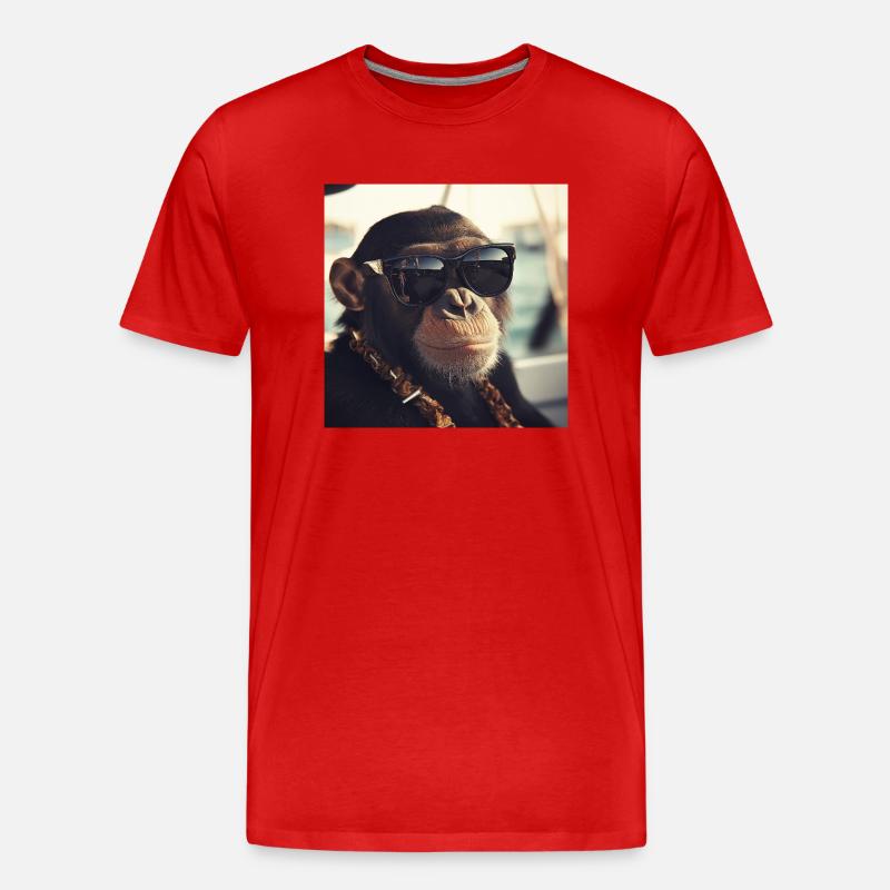 Cool Ape - Männer Premium Bio T-Shirt - Rot
