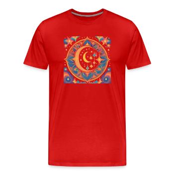 Ramadan Gift Eid Mubarak Islam Allah Muslim - Men's Premium Organic T-Shirt - red - Front - Damien (186cm)