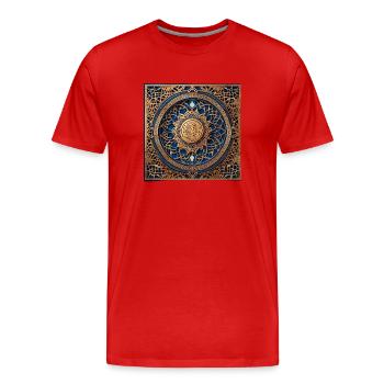 Ramadan Gift Eid Mubarak Islam Allah Muslim - Men's Premium Organic T-Shirt - red - Front - Damien (186cm)