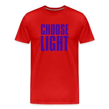 Choisissez la lumière - T-shirt bio Premium Homme - rouge - Devant - Damien (186cm)