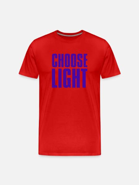 choose light - Men's Premium Organic T-Shirt - red