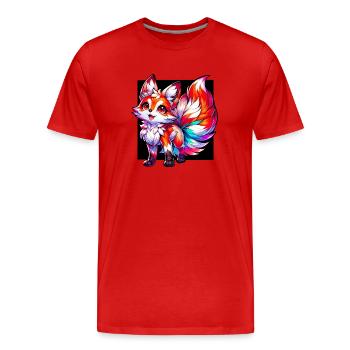 Douce petite renarde - T-shirt bio Premium Homme - rouge - Devant - Damien (186cm)