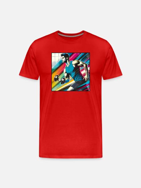 Sporty man - Men's Premium Organic T-Shirt - red