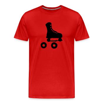 Walze - Männer Premium Bio T-Shirt - Rot - Vorne - Damien (186cm)