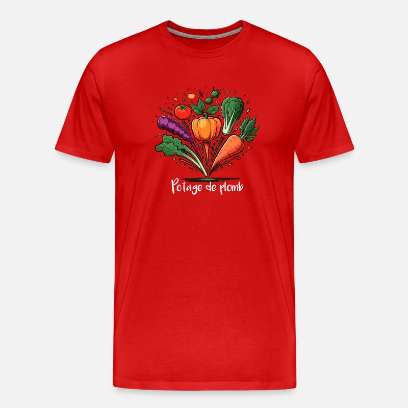 Bleisuppe - Männer Premium Bio T-Shirt - Rot
