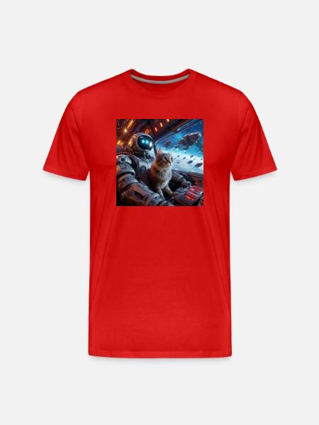 SPACE V 1 - Men's Premium Organic T-Shirt - red