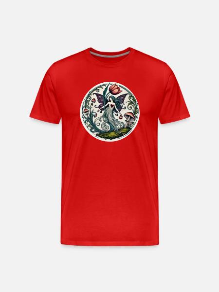 Spring Tulip Fairy nature Lovers - Men's Premium Organic T-Shirt - red