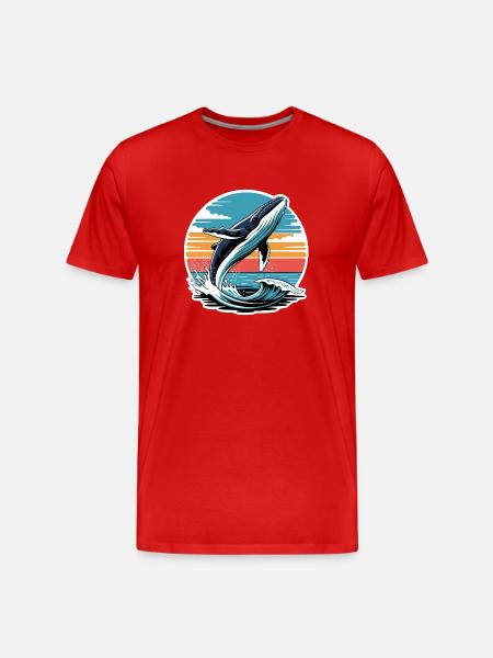 Sunset Splash - Men's Premium Organic T-Shirt - red