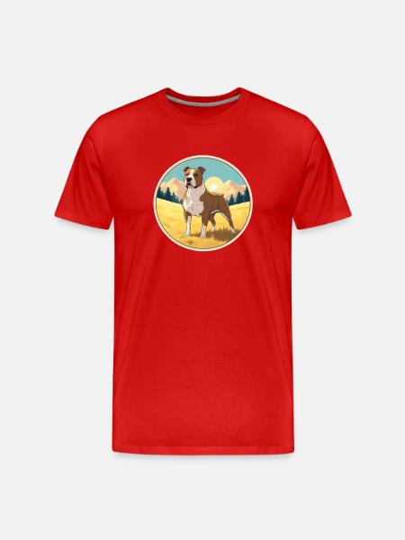 Pitbull American Bully - T-shirt bio Premium Homme - rouge