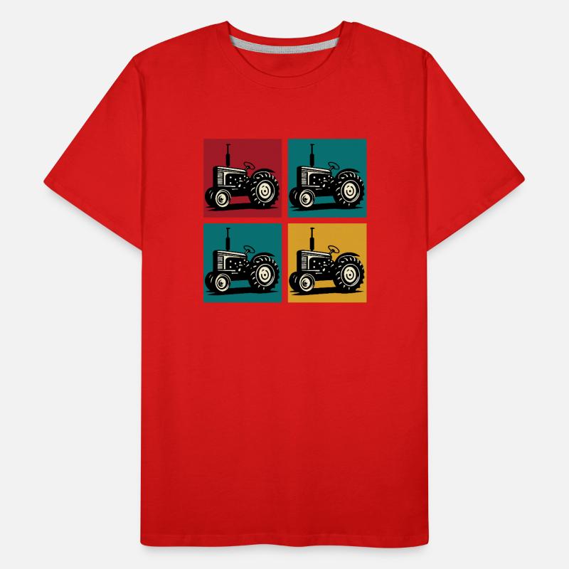 Retro-Oldtimer-Traktor Männer Premium Bio T-Shirt