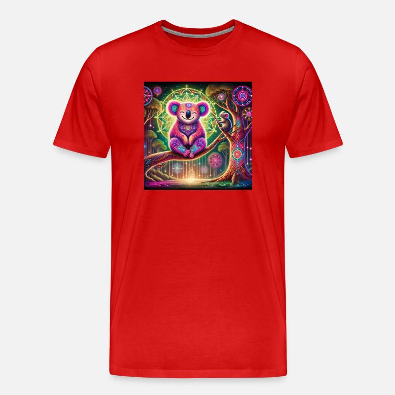 Krafttier Koala - Männer Premium Bio T-Shirt - Rot
