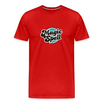 Magic Spell - Men's Premium Organic T-Shirt - red - Front - Damien (186cm)