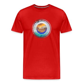 Imprimés pour mélomanes, musique, tendance - T-shirt bio Premium Homme - rouge - Devant - Damien (186cm)