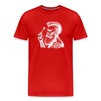 Dart Guy - T-shirt bio Premium Homme - rouge - Devant - Damien (186cm)