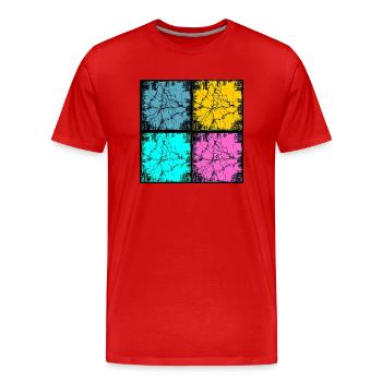 Popart urban style - Men's Premium Organic T-Shirt - red - Front - Damien (186cm)