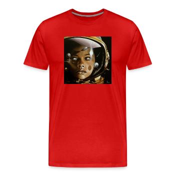 Astro Girl - Träumen jenseits der Sterne - Männer Premium Bio T-Shirt - Rot - Vorne - Damien (186cm)
